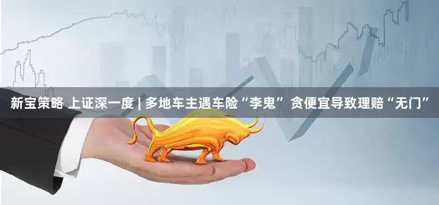 新宝策略 上证深一度 | 多地车主遇车险“李鬼” 贪便宜导致理赔“无门”