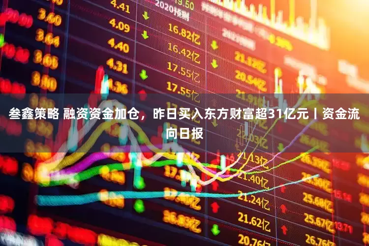 叁鑫策略 融资资金加仓，昨日买入东方财富超31亿元丨资金流向日报