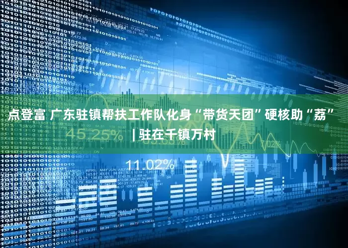 点登富 广东驻镇帮扶工作队化身“带货天团”硬核助“荔” | 驻在千镇万村
